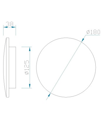 BORA BORA * APLIQUE LED REDONDO BLANCO - 12W 3000K